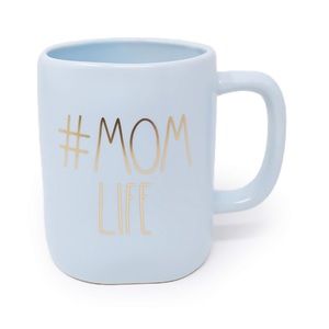Rae Dunn Hashtag Mom Life Light Blue Mug